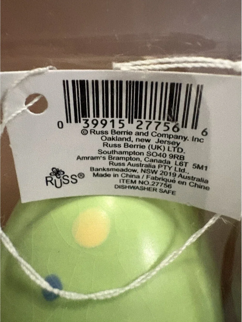 Vintage Russ Berrie Easter Bunny and egg salt and pepper shakers stoneware NIB